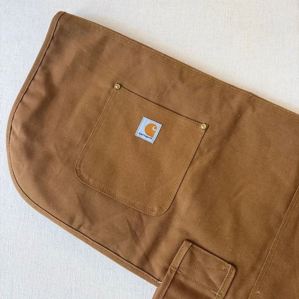 XL Carhartt Chore Dog Coat Brown Duck Canvas Quilted Pet Vest 24